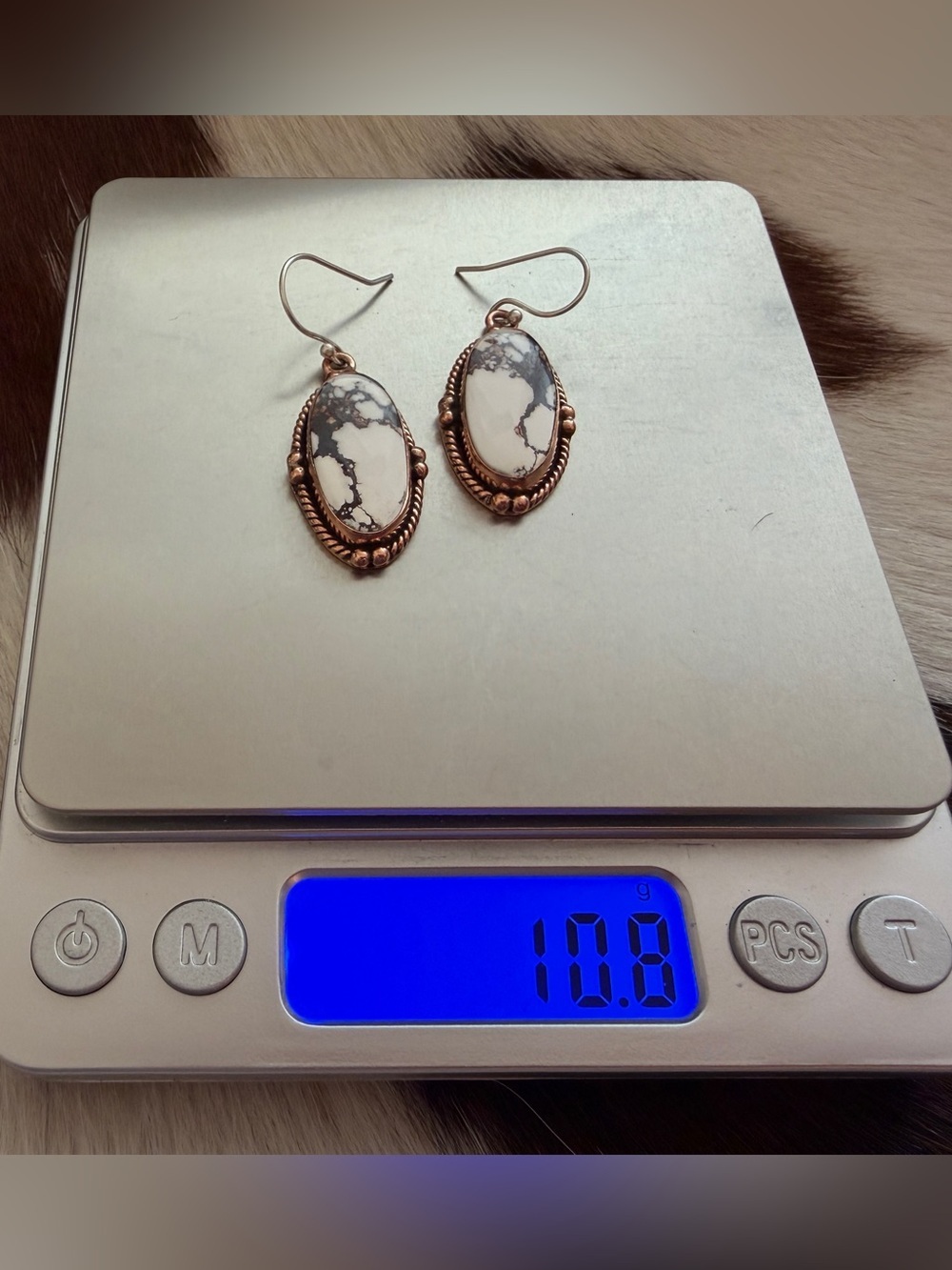 ❤️ Wild Horse Jasper Copper Earrings With Sterling French Hooks 1.70”L Beautiful - Picture 7 of 11